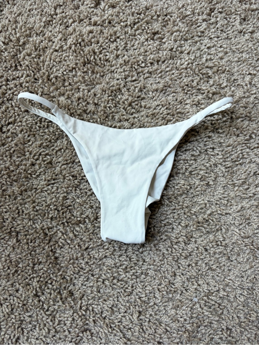 San Lorenzo White Minimal Bikini Bottom